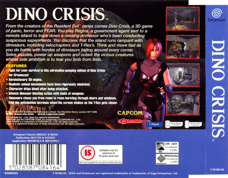 Dino Crisis PAL DC Back Dino Crisis PAL DC Back